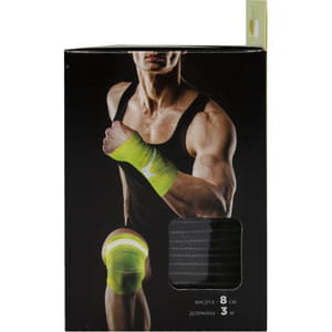 Бинт еластичний медичний Торос Груп з текстильною застібкою колір сірий розмір 3 м х 8 см