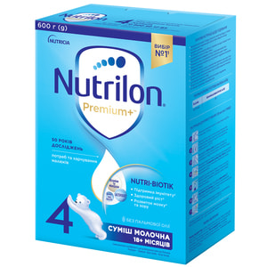 Суміш молочна дитяча Нутриція NUTRILON (Нутрилон) 4 Premium+ з постбіотиками з 18 місяців 600 г