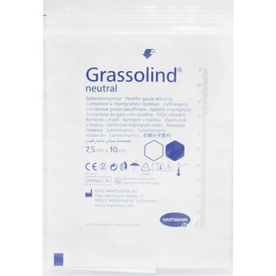 Повязка медицинская Grassolind neutral (Гразолинд нейтрал) атравматическая мазевая стерильная размер 7,5 см х 10 см 1 шт