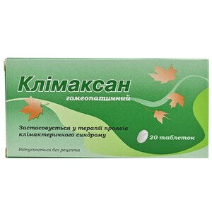Клімаксан гомеопатичний табл. №20 Литва