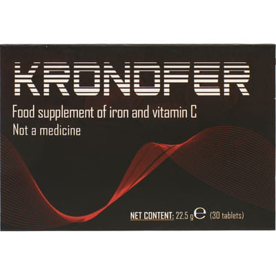 Кронофер таблетки для лечения и профилактики анемии с дефицитом железа упаковка 30 шт