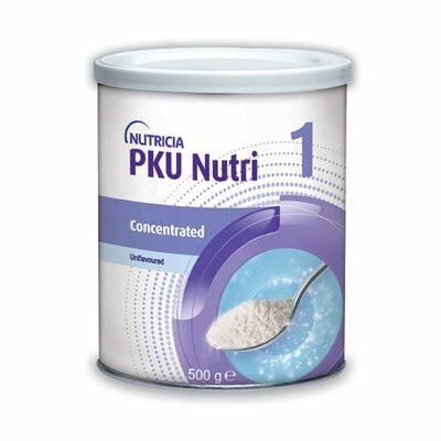Харчовий продукт PKU Nutri 1 Concentrated (Нутри 1 Концентрат) суміш для дітей від народження хворих на фенілкетонурію та гіперфенілаланінемію 500 г