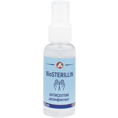 Антисептик для рук BioSTERILLIN (Биостерилин) дезинфектант 50 мл
