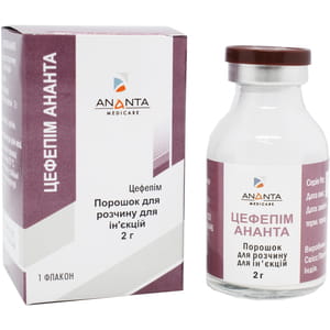 Цефепим Ананта пор. д/р-ра д/ин. 2г фл. №1