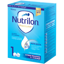Суміш молочна дитяча Нутриція NUTRILON (Нутрилон) 1 Premium+ з постбіотиками з 0 до 6 місяців 600 г