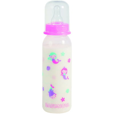 Пляшечка для годування BABY-NOVA (Бебі нова) Декор пластикова для дівчинки колір в асортименті 250 мл