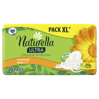 Прокладки гігієнічні жіночі NATURELLA (Натурелла) Ultra Normal Calendula Tendermess м'якість календули 20 шт