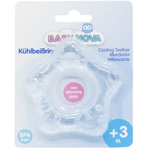 Зубное кольцо охлаждающее BABY-NOVA (Беби нова) Сердце и звезда цвет в ассортименте