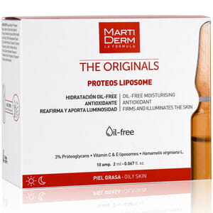 Средство для лица, шеи, зоны декольте MARTIDERM (Мартидерм) Протеос Липосом увлажняющее, антиоксидантное для жирной кожи в ампулах по 2 мл 10 шт