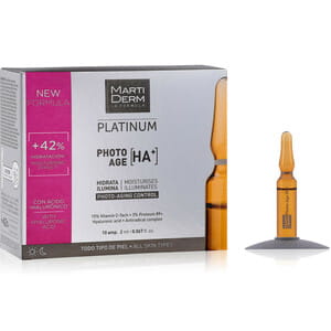 Засіб для обличчя, шиї, зони декольте MARTIDERM (Мартидерм) Фото-Ейдж НА+ зволожуює, надає сяяння для всіх типів шкіри в ампулах по 2 мл 10 шт