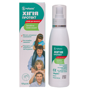 Хигия Протект спрей для волос для предотвращения появления вшей флакон 125 г