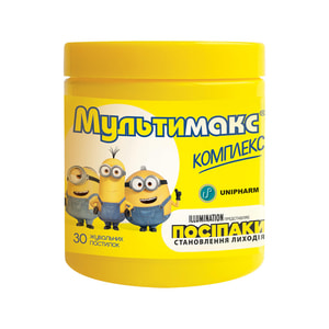 Мультимакс Комплекс пастилки жувальні з вітаміном С, вітаміном Д3 і цинком банка 30 шт