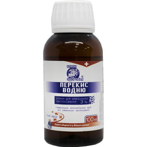 Перекись водорода раствор 3% лосьон для наружного применения флакон 100 мл
