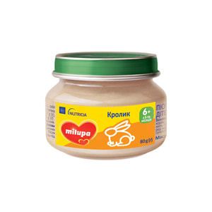 Пюре мясное детское Нутриция Milupa (Милупа) Кролик с 6-ти месяцев 80 г