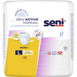 Подгузники-трусы для взрослых Seni (Сени) Active Normal Large (Актив Нормал Ладж) размер 3 30 шт