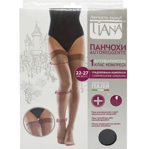Панчохи антиварикозні TIANA 900 (Тіана) 22-27 мм рт ст 280 den розмір 2 чорні