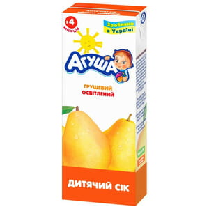 Сок детский АГУША грушевый осветленный 200 мл
