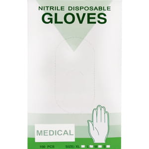 Перчатки смотровые нестерильные нитриловые неприпудренные размер L 1 пара