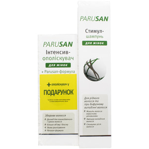 Стимул-шампунь PARUSAN (Парусан) для женщин при диффузном выпадении волос 200 мл + интенсив ополаскиватель для волос 125 мл