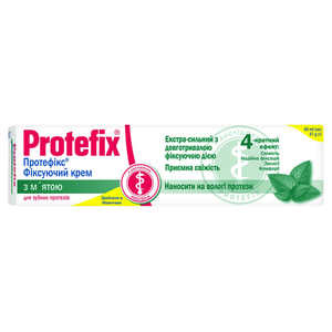 Крем для фіксації зубних протезів Протефікс М'ята 40 мл