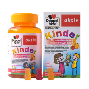 Доппельгерц Актив Kinder Мультивитаминный комплекс для детей таблетки жевательные флакон 60 шт