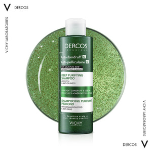 Шампунь-скраб для волосся VICHY (Віши) Деркос для глибокого очищення шкіри голови та волосся проти стійкої лупи та надлишку себуму 250 мл