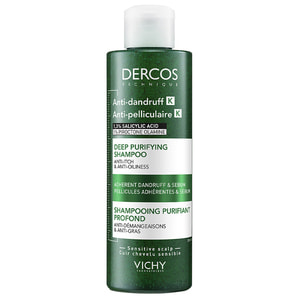 Шампунь-скраб для волосся VICHY (Віши) Деркос для глибокого очищення шкіри голови та волосся проти стійкої лупи та надлишку себуму 250 мл