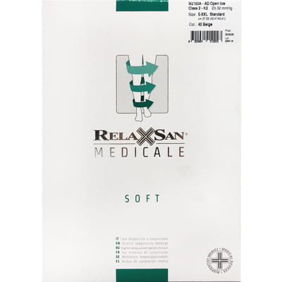 Гольфы RELAXSAN (Релаксан) Soft открытый носок (23-32мм) размер 5 бежевые 1 пара