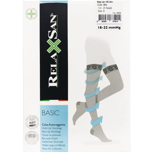 Панчохи на ризинці компресійні RELAXSAN (Релаксан) Basic 140 ден (18-22 мм) розмір 5 бежеві 1 пара