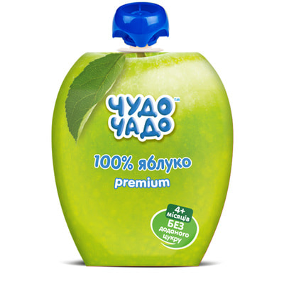 Пюре фруктовое детское ЧУДО-ЧАДО Premium Яблоко натуральное с 4 месяцев 90 г