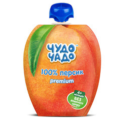 Пюре фруктове дитяче ЧУДО-ЧАДО Premium Персик натуральне з 4 місяців 90 г
