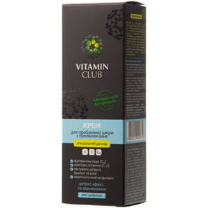 Крем для обличчя VITAMIN CLUB (Вітамін клуб) для проблемної шкіри з проявами акне 75 мл