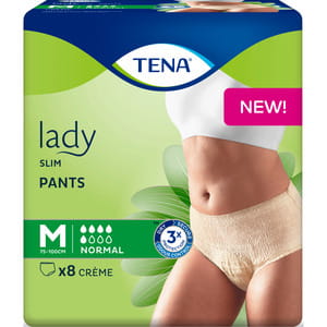 Подгузники-трусы для взрослых TENA (Тена) Lady Slim Pants Normal Medium (Леди Слим Пентс Нормал Медиум) 8 шт