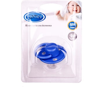 Пустушка силіконова LINDO (Ліндо) артикул Pk 075 кругла Малятко від 0 до 6 місяців