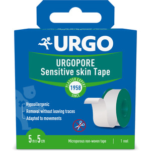 Пластырь медицинский URGOPORE (Ургопор) бумажная лента размер 5 м х 5 см 1 шт