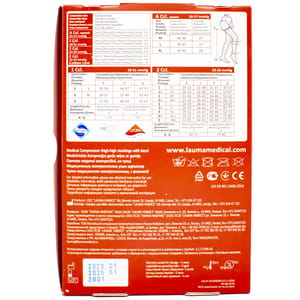 Чулки медицинские компрессионные LAUMA (Лаума) модель AG309 класс ІІ с резинкой, с мыском 23-32 мм рт.ст. цвет натуральный размер 4D