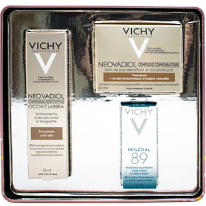 Промо-набор VICHY (Виши) Неовадиол Новый год 2020 Неовадиол крем для нормальной кожи 50 мл + крем для контура глаз и губ 15 мл + Минерал 89 4 мл