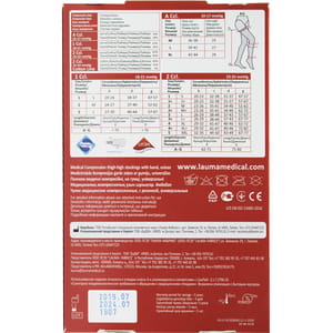 Чулки медицинские компрессионные LAUMA (Лаума) модель AG309 класс ІІ с резинкой, с мыском 23-32 мм рт.ст. цвет натуральный размер 2K