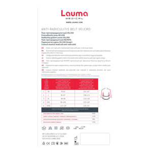 Бандаж пояс противорадикулитный LAUMA (Лаума) Velcro (Велкро) модель 105 размер 1