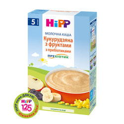 Каша молочна дитяча HIPP (Хіпп) Кукурудзяна з фруктами та пребіотиками 250 г