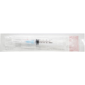 Шприц 2 мл ін'єкційний одноразовий Луєр Сліп трикомпонентний стерильний з 1 голкою 23G (0,6 мм x 25 мм) Umedo Group (Умедо Групп) 1 шт