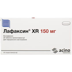 Лафаксин XR Асіно табл. прол. дії 150мг №28