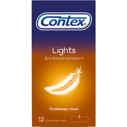 Презервативи латексні з силіконовою змазкою CONTEX (Контекс) Lights (Лайтс) особливо тонкі 12 шт