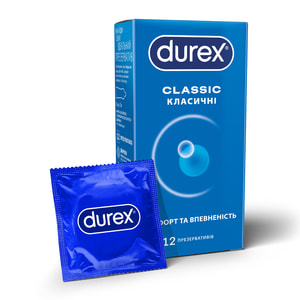 Презервативы латексные с силиконовой смазкой DUREX (Дюрекс) Classic классические 12 шт
