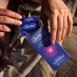 Презервативы латексные с силиконовой смазкой DUREX (Дюрекс) Intense Orgasmic (Интенс Оргазм) рельефные со стимулирующим гелем-смазкой 12 шт