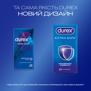 Презервативы латексные с силиконовой смазкой DUREX (Дюрекс) Extra Safe максимальная надежность 12 шт