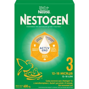 Смесь молочная детская NESTLE (Нестле) Нестожен 3 с лактобактериями L. Reuteri с 12 месяцев 600 г