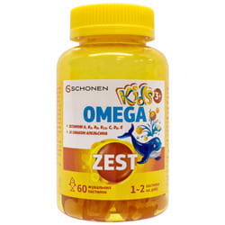 Вітаміни ZEST (Зест) Kids (Кідс) для дітей Омега пастилки жувальні з вітаміном С флакон 60 шт