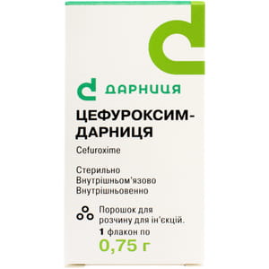 Цефуроксим-Дарниця пор. д/р-ну д/ін. 0,75 г фл. №1