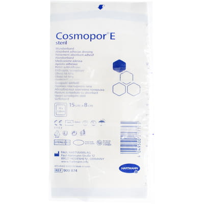 Повязка медицинская Cosmopor E (Космопор) пластырная послеоперационная (пластырь) размер 8 см х 15 см 1 шт